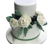 Beyaz Minimalist Düğün Pastası 48 Beyaz minimalist düğün pastası