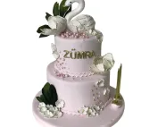 Kuğulu Düğün Pastası 40 Kuğulu Düğün Pastası İstanbul Bahçelievler